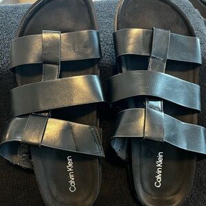 Calvin Klein Black Strappy Sandals